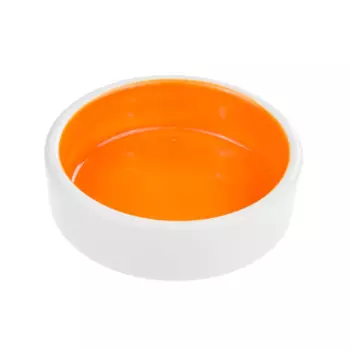 Petmax Миска для грызунов 8,5 см белая/оранжевая