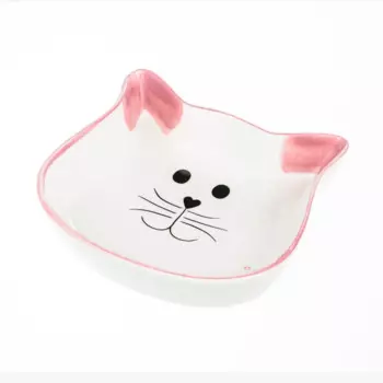 Petmax Миска для кошек 200мл с ушками розовая киска керамика