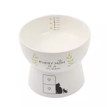 Petmax Миска для кошек на ножке с метками 13,5см Queen