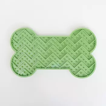 Petmax Миска для медленного поедания кошек и собак Косточка, 22х13х4см, зеленая