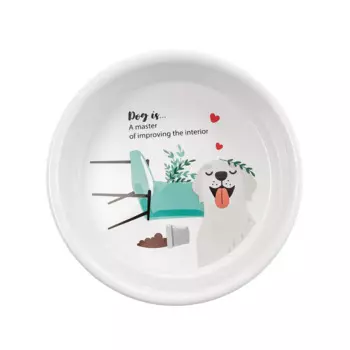 Petmax Миска керамическая для собак, 300 мл, с рисунком