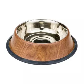 Petmax Миска для собак металл с принтом резиновое основание 480мл