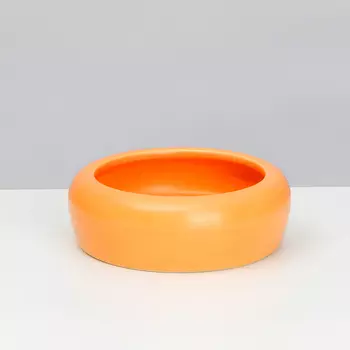 Petmax Миска керамическая для грызунов, 200 мл, оранжевый