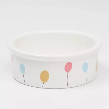 Petmax Миска керамическая для кошек и собак, 300 мл, 12,5х4,5 см, белая