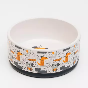 Petmax Миска керамическая для собак и кошек, 300 мл, диаметр 12,5 см, белая