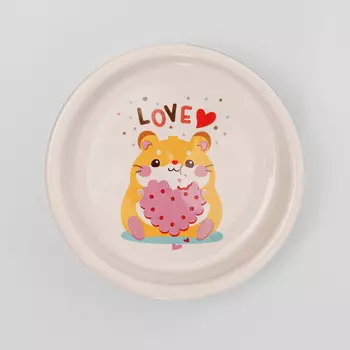 Petmax Миска керамическая с рисунком для грызунов, 100 мл