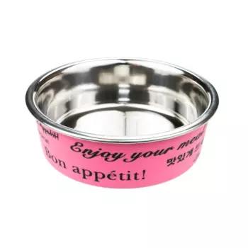 Petmax Миска металлическая для собак Bon Appetit, 450 мл, диаметр 14 см