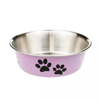 Petmax Миска металлическая для собак и кошек, 450 мл, цветная матовая