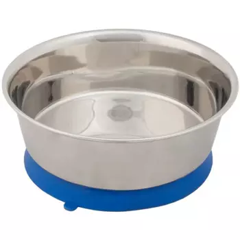 Petmax Миска металлическая с прорезиненным дном для собак, 800 мл, диаметр 17 см