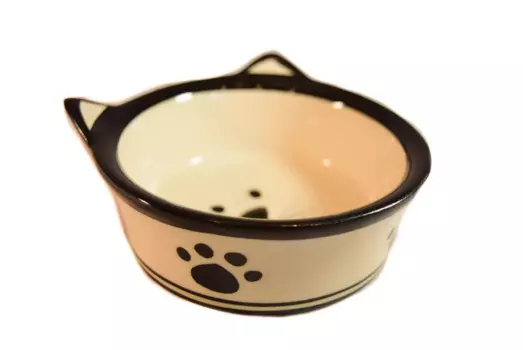 Petmax Миска с ушками 11см белая керамика