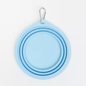 Petmax Миска складная для кошек и собак, M, 650 мл, голубой