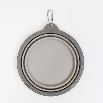 Petmax Миска складная для кошек и собак, L, 1000 мл, серый