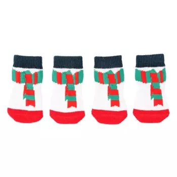 Petmax Носки с шарфом для собак L белый (унисекс)