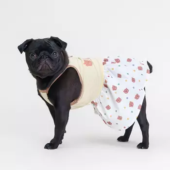 Petmax Платье с мишками для собак, L, желтое