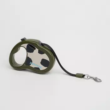 Petmax Рулетка для собак, XS, до 15 кг, ремень 3 м, камуфляж