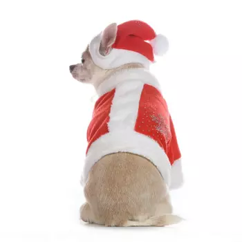 Petmax Шубка Деда Мороза для кошек и собак, XL, красный (унисекс)