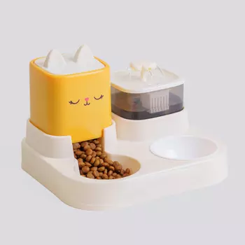 Petmax Система кормления с фонтанчиком для кошек и собак, оранжевый