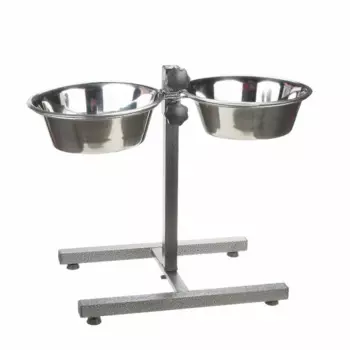 Petmax Стойка-кормушка металлическая для собак, 2 миски по 2,6 л