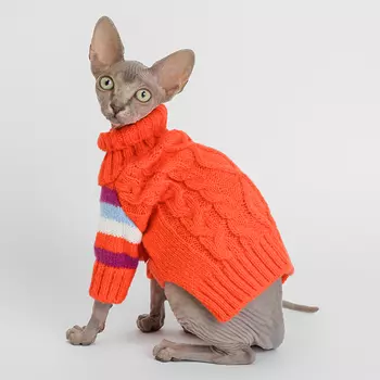 Petmax Свитер для кошек и собак, XS, оранжевый