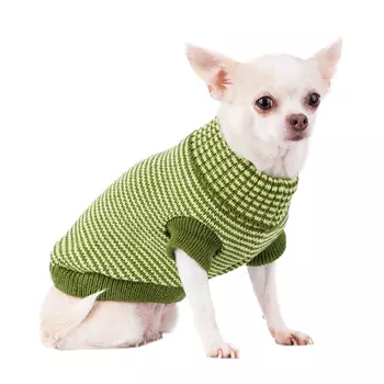 Petmax Свитер для собак 20см XS зеленый (унисекс)