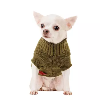 Petmax Свитер для собак 25см S зеленый (унисекс)