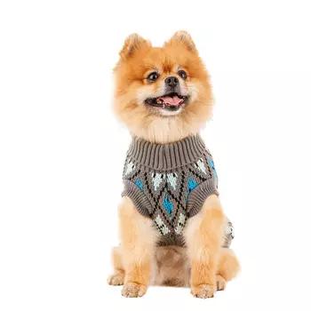 Petmax Свитер для собак 30см M серый (унисекс)