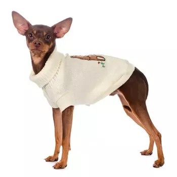 Petmax Свитер для собак бежевый Лама 40см