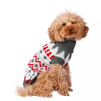 Petmax Свитер для собак с узором 50см 3XL белый (унисекс)