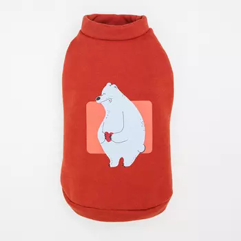 Petmax Толстовка с медведем для кошек и собак, XS, терракотовый