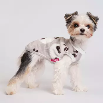 Petmax Толстовка с пандой для кошек и собак, XS, серая