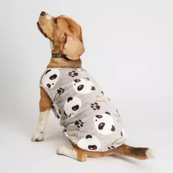 Petmax Толстовка с пандой для собак, 4XL, серый