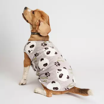 Petmax Толстовка с пандой для собак, 5XL, серый