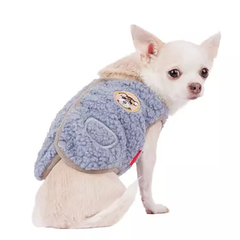 Petmax Жилетка-пальто для собак S голубой (унисекс)