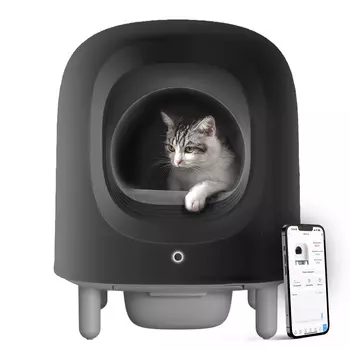 Petree Автоматический туалет для кошек 3 Wi-Fi, 52x52x64 см, черный