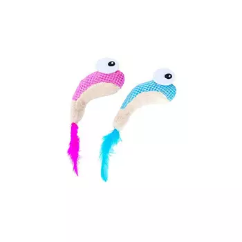 Petstages Dental Игрушка для кошек Креветки с кошачьей мятой, 2х7 см