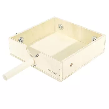 PetStandArt Копошилка с жердочкой для попугаев Gift Box,16х16х4,5 см