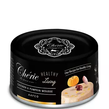Pettric Cherie Влажный корм (консервы) для кошек, мусс из курицы с тыквой, 80 гр.