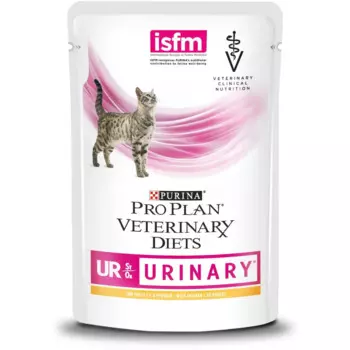 Purina Veterinary Diets UR ST/OX Urinary влажный корм для взрослых кошек при болезнях нижних отделов мочевыводящих путей, с курицей, в соусе, 85 г