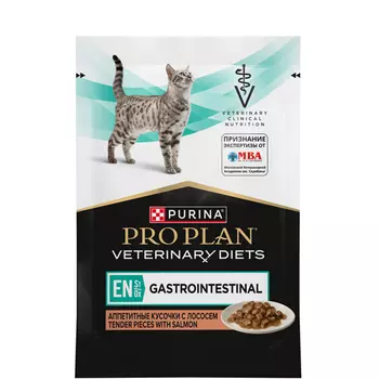 Purina Влажный корм (пауч) для кошек при расстройствах пищеварения, с лососем, 85 гр.