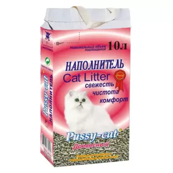 Pussy cat Наполнитель древесный 10л