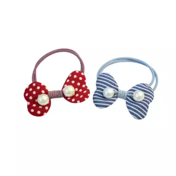 RINOVA Резинка-бант с жемчугом 2 шт