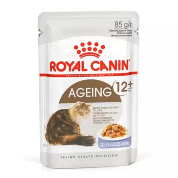 Royal Canin Ageing 12+ Влажный корм (пауч) для пожилых кошек старше 12 лет, кусочки в желе, 85 гр.