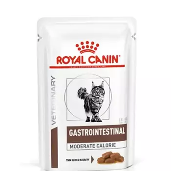 Royal Canin Gastrointestinal Moderate Calorie Влажный корм (пауч) диетический корм для кошек при нарушении пищеварения, 85 гр.