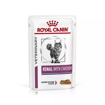 Royal Canin Renal кусочки в соусе для кошек при лечении почечной недостаточности, 85 г