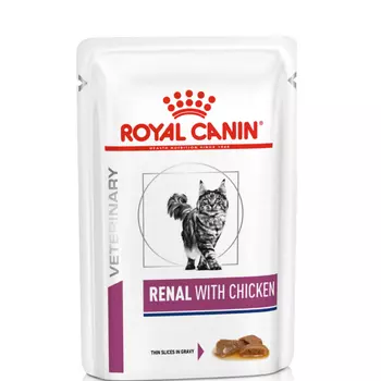 Royal Canin Renal Влажный корм (пауч) для поддержания функции почек у кошек, курица, 85 гр.