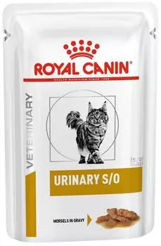 Royal Canin Urinary S/O влажный корм для кошек при заболеваниях дистального отдела мочевыделительной системы, в соусе, 85 г