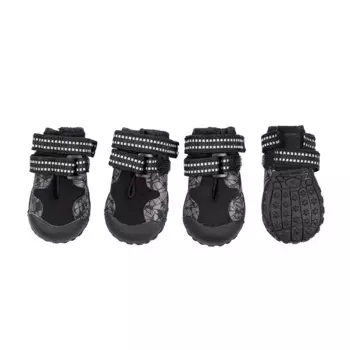 Rungo Ботинки на липучках для собак крупных пород 2XL черный (унисекс)