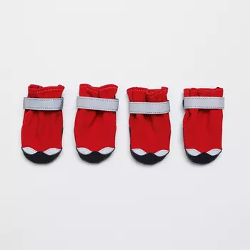 Rungo Ботинки на липучках для собак, S, красные (унисекс)