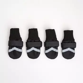 Rungo Ботинки на липучках для собак, XL, черный