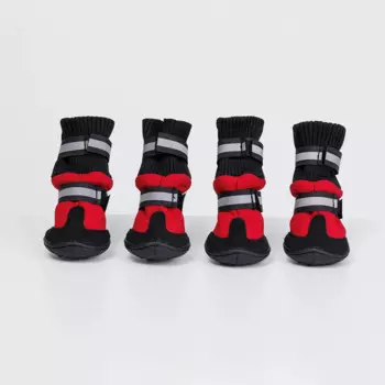 Rungo Ботинки высокие на липучках для собак, 2XL, красные (унисекс)